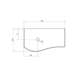 Plan de toilette MAM - 90 à 150 cm, droite/gauche, 4 finitions