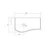 Plan de toilette MAM - 90 à 150 cm, droite/gauche, 4 finitions