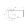 Plan de toilette MAM - 90 à 150 cm, droite/gauche, 4 finitions
