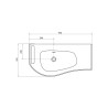 Plan vasque MAM avec porte-serviette - 100 à 160 cm, droite/gauche
