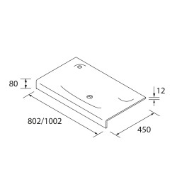 Évier OCEAN (plan vasque) - 80 à 100 cm