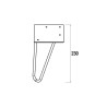 Jeu de 2 pieds UNIIQ - 230 à 330 mm, 3 finitions