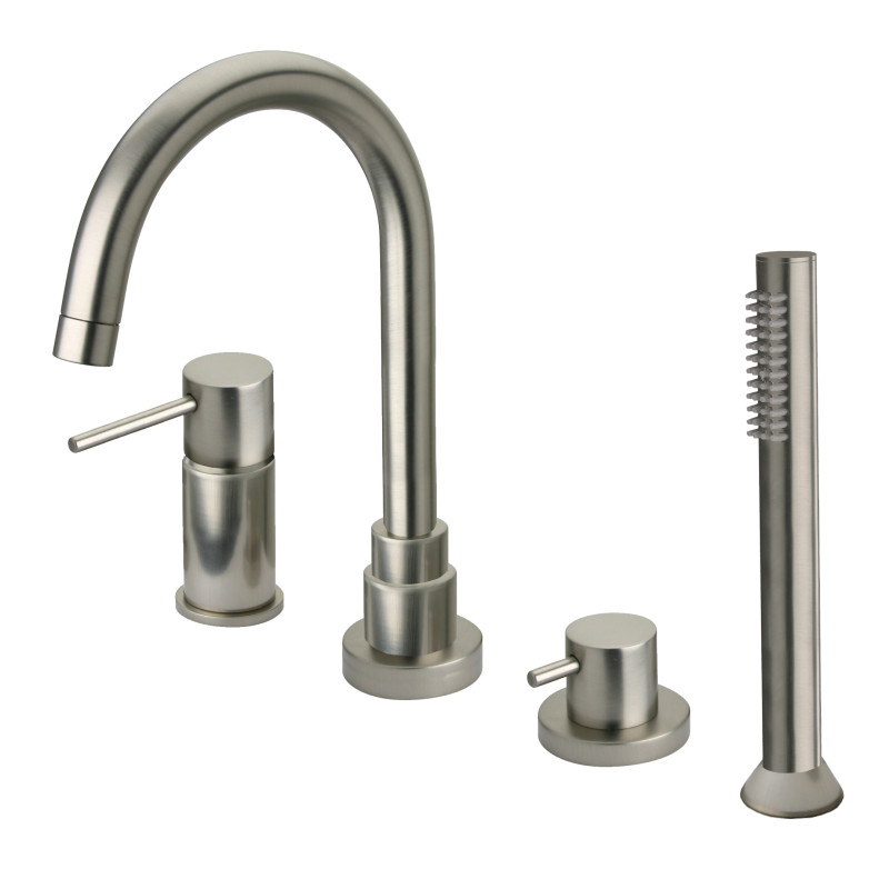 Mitigeur bain douche 4 trous COX PVD grey acier