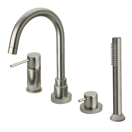 Mitigeur bain douche 4 trous COX PVD grey acier