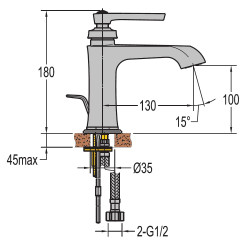 Mitigeur lavabo LADY'S