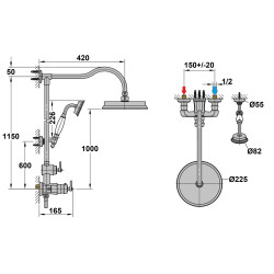 Colonne de douche thermostatique LADY'S
