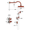 Ensemble de douche à encastrer thermostatique LADY'S