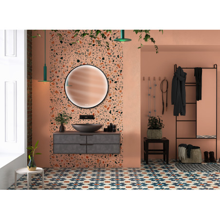 Miroir LED Atelier Noir rond