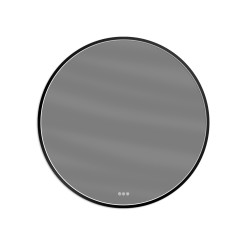 Miroir LED Atelier Noir rond