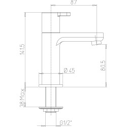 Robinet lave mains eau froide HOBY
