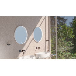 Miroir LED Atelier Blanc rond