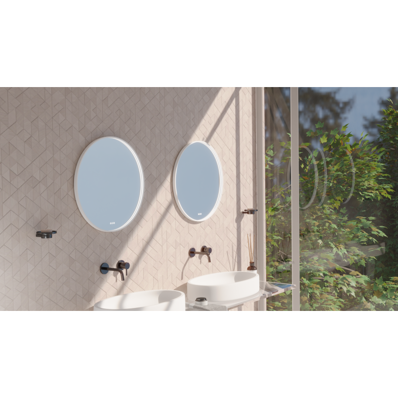 Miroir LED Atelier Blanc rond