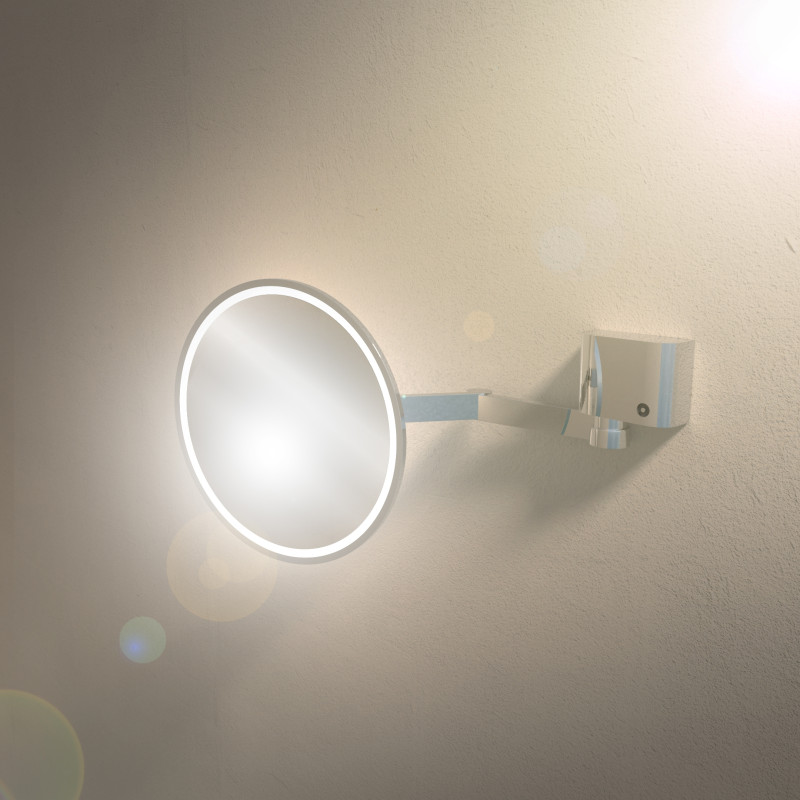 Miroir cosmétique Nikko Chromé rond