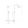 Colonne de douche thermostatique STONE