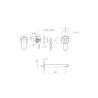 Mitigeur lavabo encastré 2 trous mural STONE PVD tortora