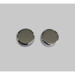 Fixations de miroir rondes chromées, les 4