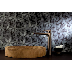 Mitigeur lavabo rehaussé STONE PVD tortora