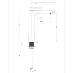 Mitigeur lavabo rehaussé STONE PVD tortora