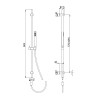 Barre de douche complète 1 jet STONE PVD tortora