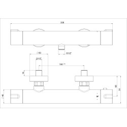 Mitigeur douche thermostatique STONE PVD tortora