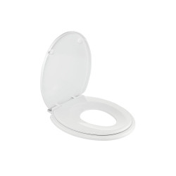 Abattant thermoplastique Family blanc, fermeture ralentie, déclipsable