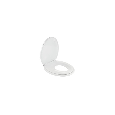 Abattant thermoplastique Family blanc, fermeture ralentie, déclipsable