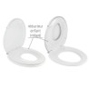 Abattant thermoplastique Family blanc, fermeture ralentie, déclipsable