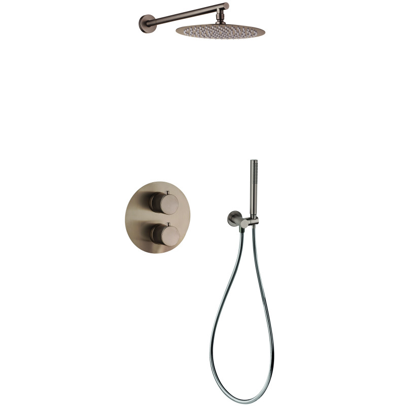 Formule douche thermostatique encastrée STONE PVD tortora chromé