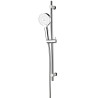 Barre de douche 3 jets twister chromé + blanc