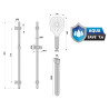 Barre de douche 3 jets SPECTRA +