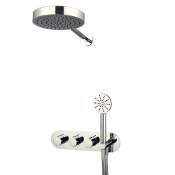 Formule de douche encastrée ADDICT new design 100% chromé