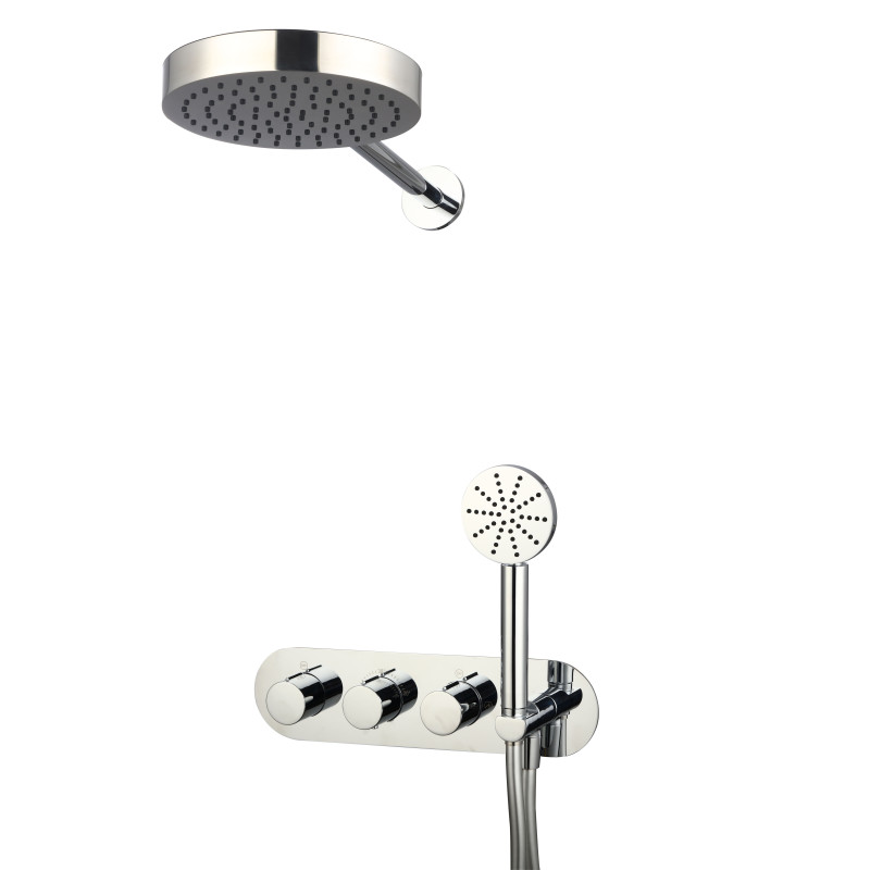 Formule de douche encastrée ADDICT new design 100% chromé