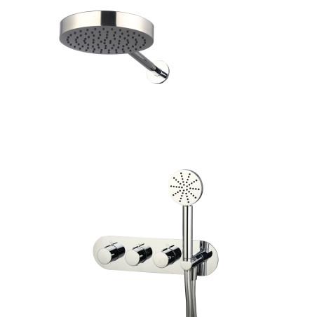 Formule de douche encastrée ADDICT new design 100% chromé