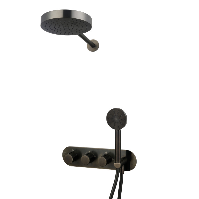 Formule de douche encastrée ADDICT new design 100% noir mat