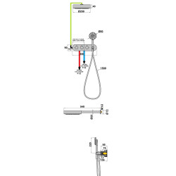 Formule de douche encastrée ADDICT new design 100% noir mat
