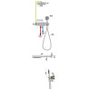 Formule de douche encastrée ADDICT new design 100% noir mat