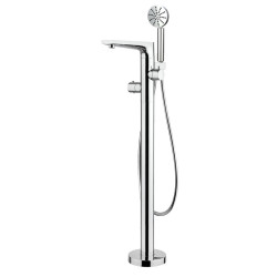 Colonne bain-douche thermostatique îlot par le sol ADDICT chromé