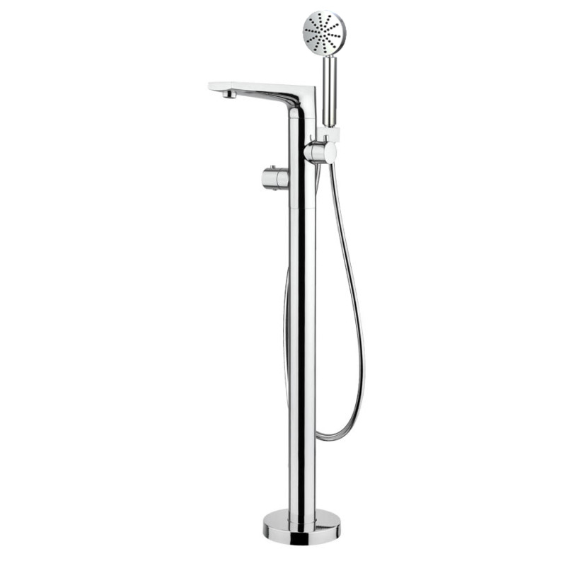 Colonne bain-douche thermostatique îlot par le sol ADDICT chromé