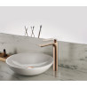 Mitigeur lavabo rehaussé ADDICT PVD gold rose