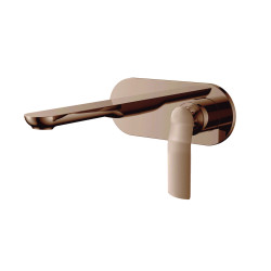 Mitigeur lavabo encastré mural ADDICT PVD gold rose