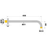Bras mural rond 400 mm