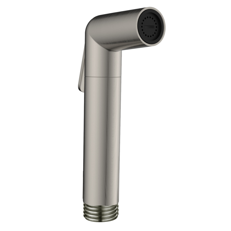 Douchette hygiénique ronde à gâchette gris acier