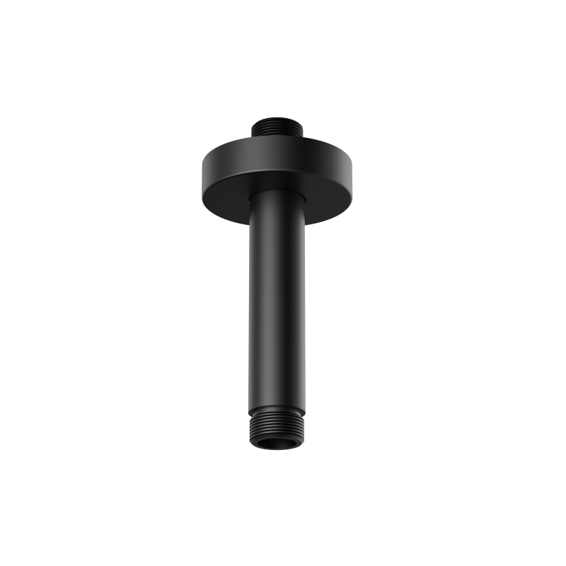 Bras plafond 10 cm rond noir mat