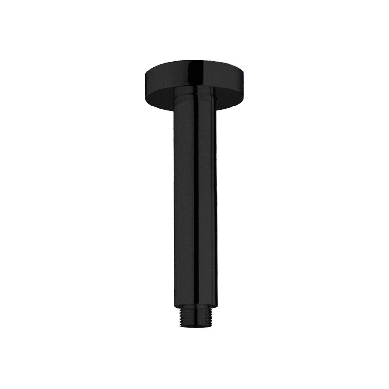 Bras plafonnier rond 10 cm PVD noir mat