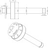 Bras plafonnier COX renforcé longueur 150 mm