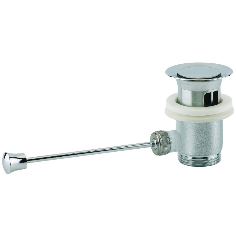 Bonde automatique pour lavabo,nickel mat,sans tirette verticale,serrage 40 à 48
