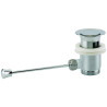 Bonde automatique pour lavabo,nickel mat,sans tirette verticale,serrage 40 à 48