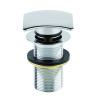 Bonde lavabo laiton chromé, digiclic, clapet carré, H. 80mm, sans lanterne
