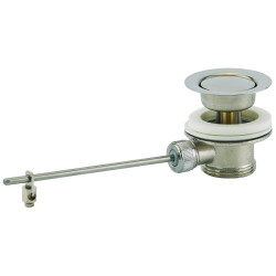 Bonde lavabo automatique laiton mat, sans tirette verticale, serrage 35 à 55mm