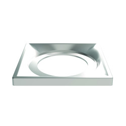 Cadre à carreler 143x143mm ABS chromé mat, pour bondes réf. 5710/5715/5680